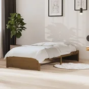 Okvir za krevet boja meda od masivnog drva 90 x 190 cm mali