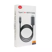 Adapter Type C na HDMI M 4K 30Hz sivi