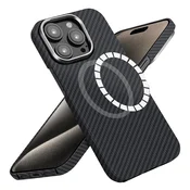 Premium ovitek Techsuit Aramid Fiber z MagSafe podporo za iPhone 15 Pro Max - black