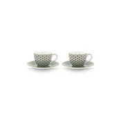 Pip Studio komplet skodelic s podstavkom iz porcelana 120 ml