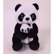 Plišasti panda z mladičem - 20 cm