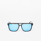 Horsefeathers Trigger Brushed Black Sunglasses mirror blue