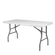 YOUR BRAND Zložljiva gostinska miza New York 183x76 cm, bela, HDPE, povezljiva, 860 kg