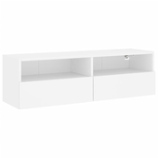 MAISON CHIC Stenska TV omarica - TV stojalo - Televizijska omarica bela 100x30x30 cm inženirski les, (21700384)