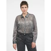 Silver womens blouse with collar ORSAY - Womens
