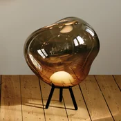 Tom Dixon LED baterijska terasa svetilka Melt large, bronasta barva - Dizajn - bronasta, črna - Plastika