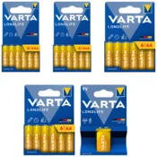 shumee VARTA LL komplet alkalnih baterijskih palčk AAA 6x2, AA 6x2 in 9V PP3 x1