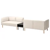 LILLEHEM Modul. sofa 4-sed s pom. stocicem, Vissle bež/drvo