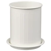 VÄLVARDAD Stojalo za pribor, bela/galvanizirano, 13 cm