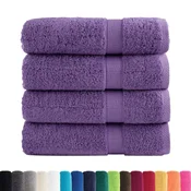 Vidaxl vidaXL Premium brisače SOLUND 4 kosi, vijolične, 70 x 140 cm, 600 g/cm2
