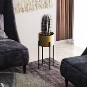 Aberto Design Dekorativna saksija GED-026-A, 23 cmx48 cm, Crno-zlatna