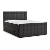 Antracitno siva boxspring postelja s prostorom za shranjevanje 160x200 cm Tasca – Maison de Reve