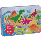 APLI Puzzle U Metalna Kutiji 48 Kom - Dinosaurusi 17888