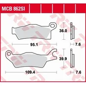ZAVORNE OBLOŽNICE TRW ZF KH618 SINTER KOVINA OFFROAD CAN-AM OUTLANDER 800/1000 12-, RENEGADE 1000 12-, SPREDAJ LEVO