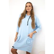 Blue dress with hood