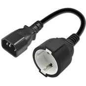 Qoltec adapter IEC 320 C14/SCHUKO | 0,15M