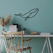 Wallity Zidna dekoracija Whale-M, 50x25cm, Crna
