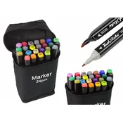 Set obojestranskih alkoholnih markerjev - 24 kosov