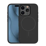 Mat Liquid silikonski ovitek z MagSafe za Apple iPhone 17, 17 Pro, 17 Pro Max - črn