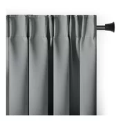 Siva zatemnitvena izolacijska zavesa 140x270 cm Pleat – Restilo