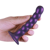 Ouch! Beaded Silicone G-Spot Dildo 5/13cm Purple