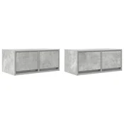 Vidaxl TV omarica 2 kosa betonsko siva 60x31x25,5 cm inženirski les
