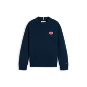 TOMMY HILFIGER Pulover Essential mornarska/rdeča/bela