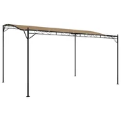 Vidaxl Nadstrešek taupe 4x3 m 180 g/m2 blago in jeklo