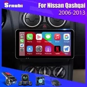 Srnubi 10.3” 2Din Android 11 Car Radio For Nissan Qashqai J10 2006-2013 Multimedia Player 4G GPS Navigation QLED Screen Carplay