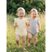 Sinsay - Pamucni bodi sa dekorativnim volanima 2 pack - bledoplavo