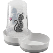 MODERNA Hranilica za macke Tasty Cats in Love, 1.5l, Siva