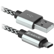 Defender Kabel USB09-03T PRO USB2.0 Sivi, AM-Type-C, 1m, 2.1A