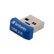USB memorija, 64GB, USB 3.0, 80/25MB/sec, VERBATIM NANO STORE ´N´ STAY
