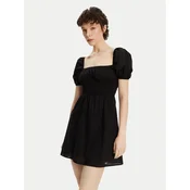 Tommy Jeans Poletna obleka Voile DW0DW21334 Črna Regular Fit