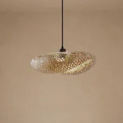 Lindby viseča svetilka Eleane, bambus, naravna, dolžina 50 cm, E27 - Dnevna soba/jedilnica - Podeželska hiša/Rustikalna - bambus naraven
