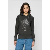 Womens charcoal One Line Fruit Hoody