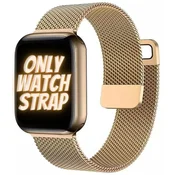shumee PAŠEK ZA URO APPLE WATCH 1/2/3/4/5/6/7/8/9/SE 38/40/41mm GOLD STEEL