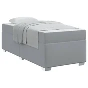 Vidaxl Konstrukcija postelje Svetlo siva 100 x 200 cm blago