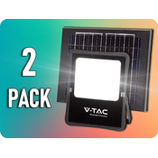 V-TAC LED solarni reflektor 6,7W s solarnim panelom 12W, 1200LM, 10000mAh, 100°/2-PACK! Farba svetla: Dnevna bela