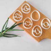 KREATIVNI SLATKIŠI Set modli za uskršnje vanilice, 5 cm, 6 komada, Beli
