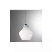 SIRU - Luster na sajli LONDON 1xE27/60W/230V bela/sjajni hrom venecijansko staklo
