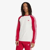 Majice adidas 3-STRIPES Long-Sleeve Top Cloud White/ Team Victory Red L