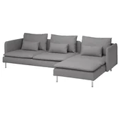SÖDERHAMN Sofa 4-sed i lenjivac, Tonerud siva