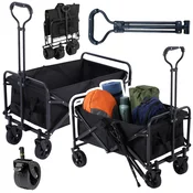 Lean-toys Zložljiv transportni voziček za plažo in vrt 80 kg