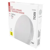 LED svetilo nadometno TORI, okroglo, 24W, IP54, s senzorjem, nevtralno bela