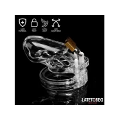 LATETOBED CAGE Kletka Za Penis Universal Short Clear