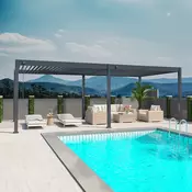 Bioklimatska pergola Antares — Samostoječa/3.6 x 7.2/Antracit/Ročni