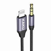 Kaku KSC-427 avdio kabel Lightning/3.5mm jack 1m, črna