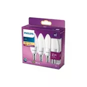 Komplet 3x LED sijalica Philips B35 E14/5,5W/230V 2700K