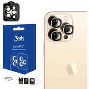 3MK Lens Protection Pro iPhone 13 Pro / 13 Pro Max gold Camera lens protection with mounting frame 1 pc.